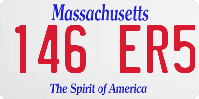 MA license plate 146ER5