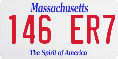 MA license plate 146ER7