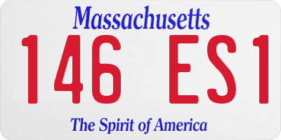 MA license plate 146ES1