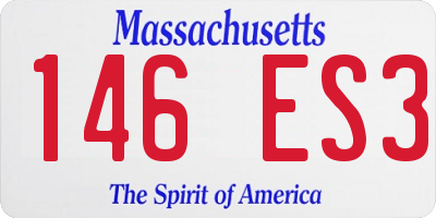 MA license plate 146ES3
