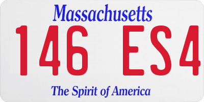 MA license plate 146ES4