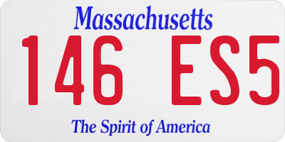 MA license plate 146ES5