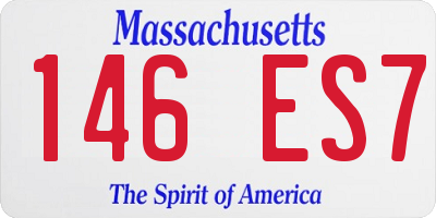 MA license plate 146ES7