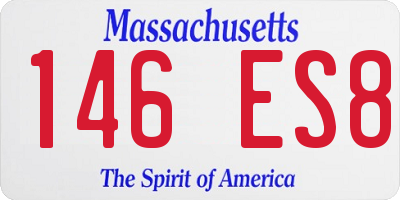 MA license plate 146ES8