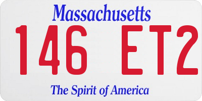 MA license plate 146ET2