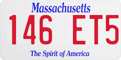 MA license plate 146ET5