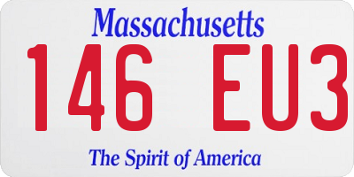 MA license plate 146EU3