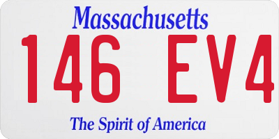 MA license plate 146EV4