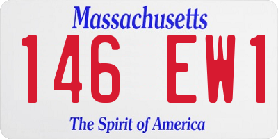 MA license plate 146EW1