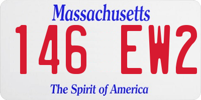 MA license plate 146EW2