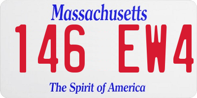 MA license plate 146EW4