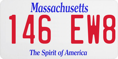 MA license plate 146EW8