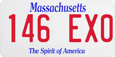 MA license plate 146EX0