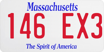 MA license plate 146EX3