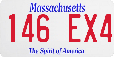 MA license plate 146EX4