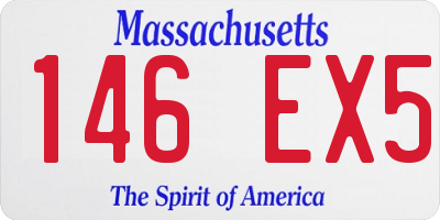 MA license plate 146EX5