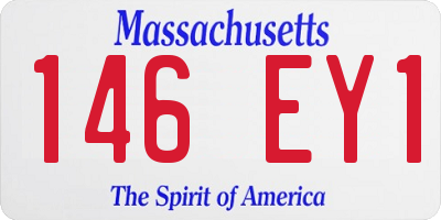MA license plate 146EY1