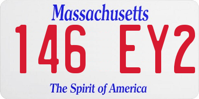 MA license plate 146EY2