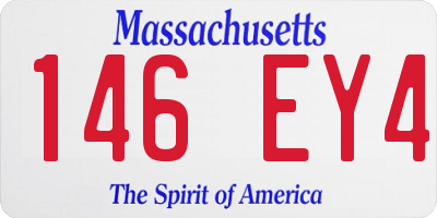 MA license plate 146EY4