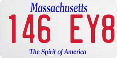 MA license plate 146EY8