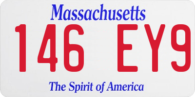 MA license plate 146EY9