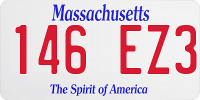 MA license plate 146EZ3