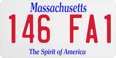 MA license plate 146FA1