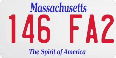 MA license plate 146FA2