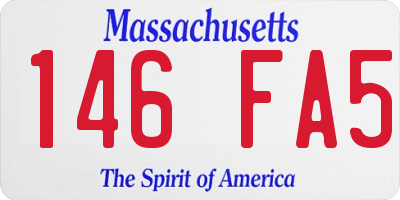 MA license plate 146FA5