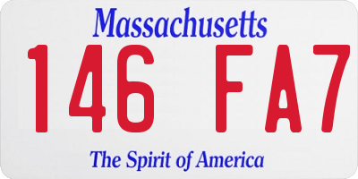 MA license plate 146FA7