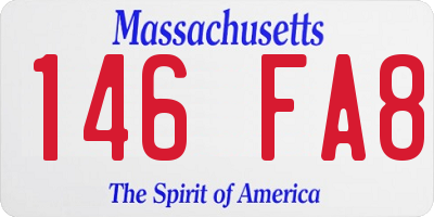 MA license plate 146FA8