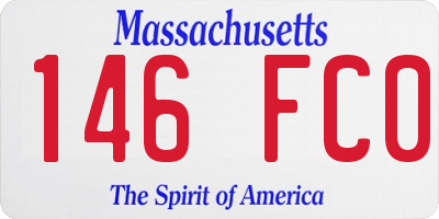 MA license plate 146FC0