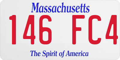 MA license plate 146FC4