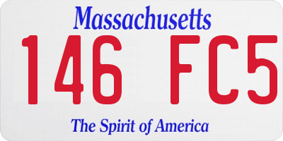MA license plate 146FC5