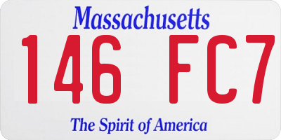 MA license plate 146FC7