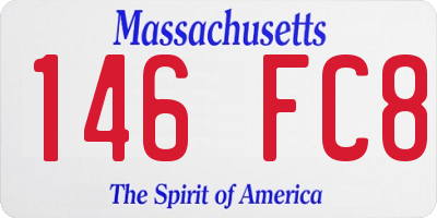 MA license plate 146FC8