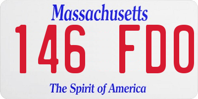 MA license plate 146FD0