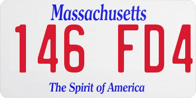 MA license plate 146FD4