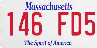 MA license plate 146FD5