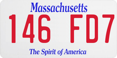 MA license plate 146FD7