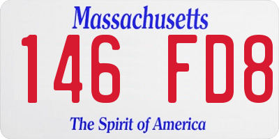 MA license plate 146FD8