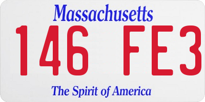 MA license plate 146FE3