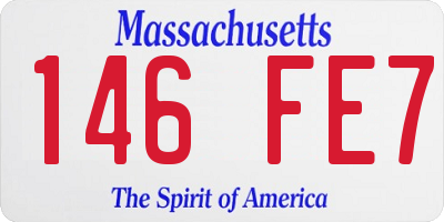 MA license plate 146FE7