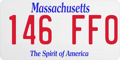 MA license plate 146FF0