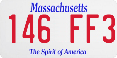 MA license plate 146FF3