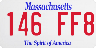 MA license plate 146FF8