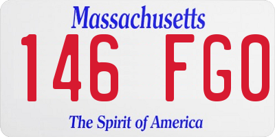 MA license plate 146FG0