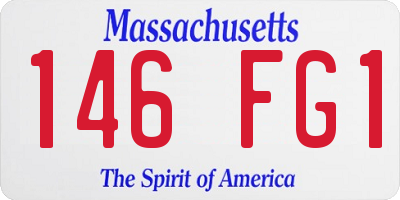 MA license plate 146FG1