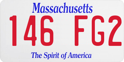 MA license plate 146FG2