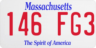 MA license plate 146FG3
